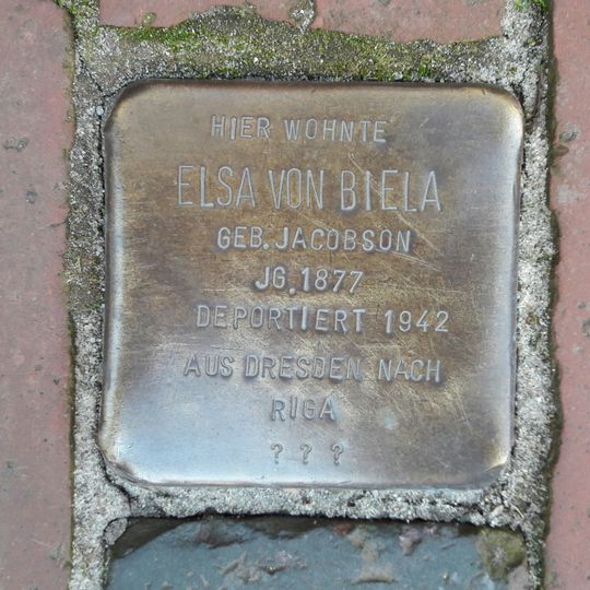 Stolperstein en memoria de Elsa von Biela