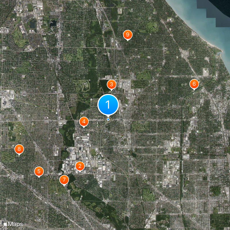 Interstate 94 in Illinois Map