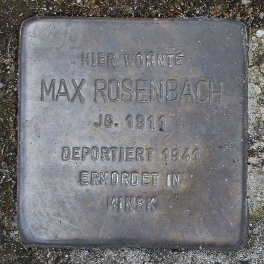 Stolperstein dedicated to Max Rosenbach