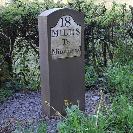 Milestone, Bury Castle, opp. Woodland