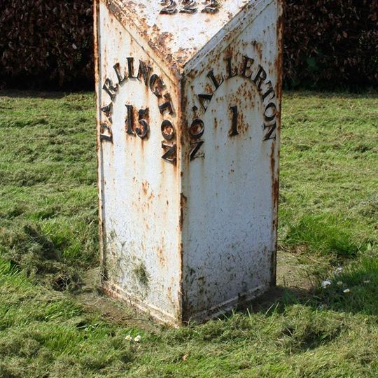 Milestone, entrance to Mile House Business Park