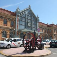 Locomotive at RENFE station in Almería