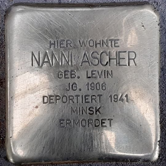 Stolperstein für Nanni Ascher