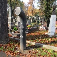 Poetry jukebox in Vinohrady cemetery