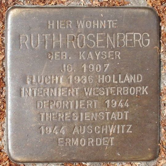 Stolperstein dedicated to Ruth Rosenberg