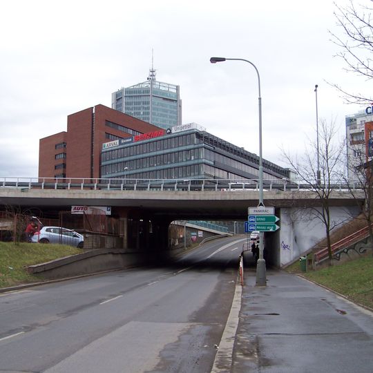 Bridge of 5. května street over Sdružení street