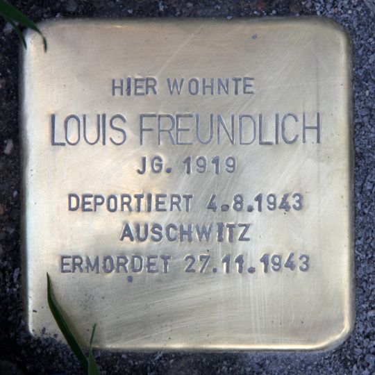 Stolperstein dedicated to Louis Freundlich