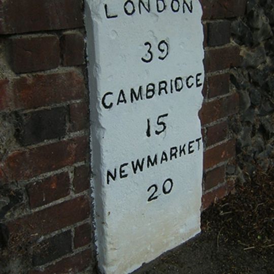 Milestone, by the wall surrounding the Audley End Estate