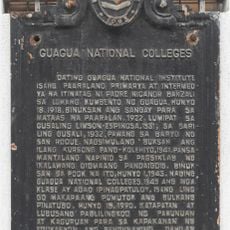 Guagua National Colleges historical marker