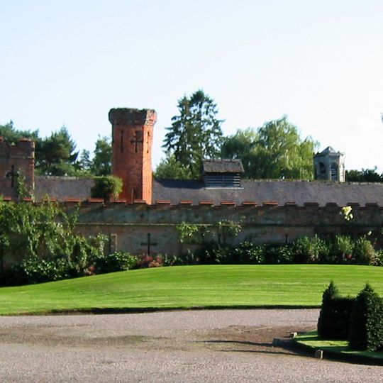 Northern range of service buildings