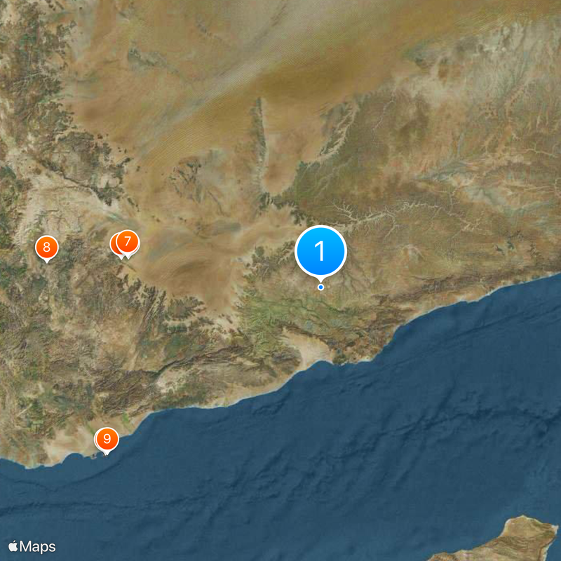 Geography of Yemen Map