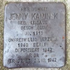 Stolperstein en memoria de Jenny Kaminski