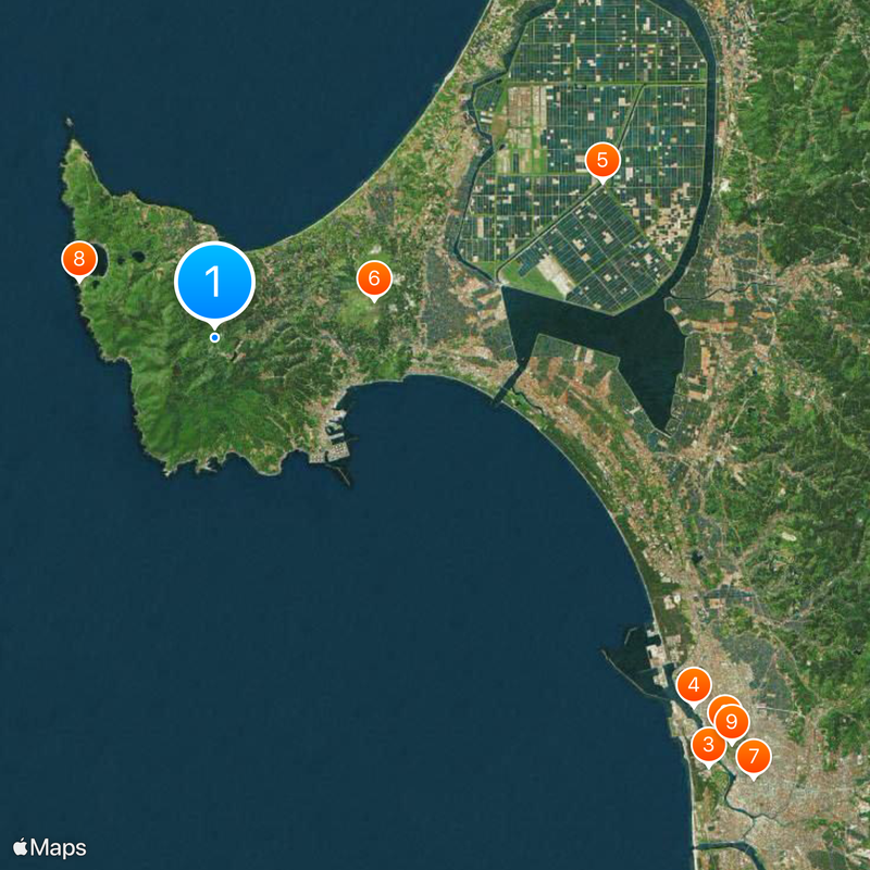 Oga Peninsula Map