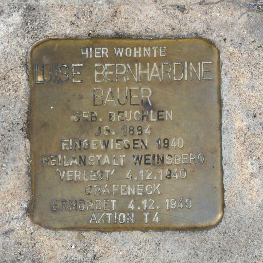 Stolperstein à la mémoire de Luise Bernhardine