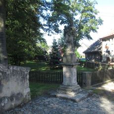 Statue of John of Nepomuk nearby the bridge in Dobřív
