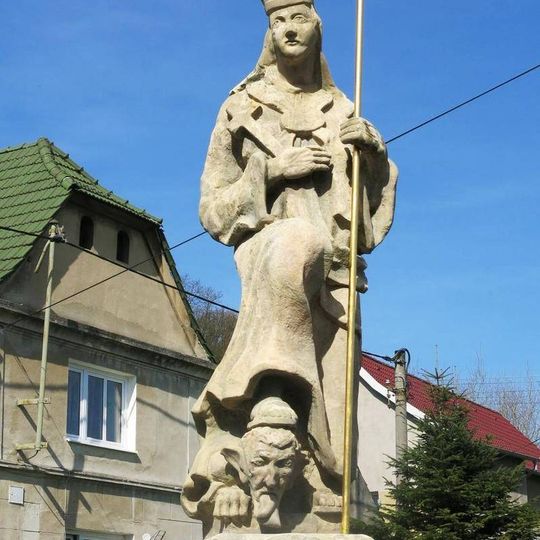 Socha svatého Prokopa na návsi v Mukově