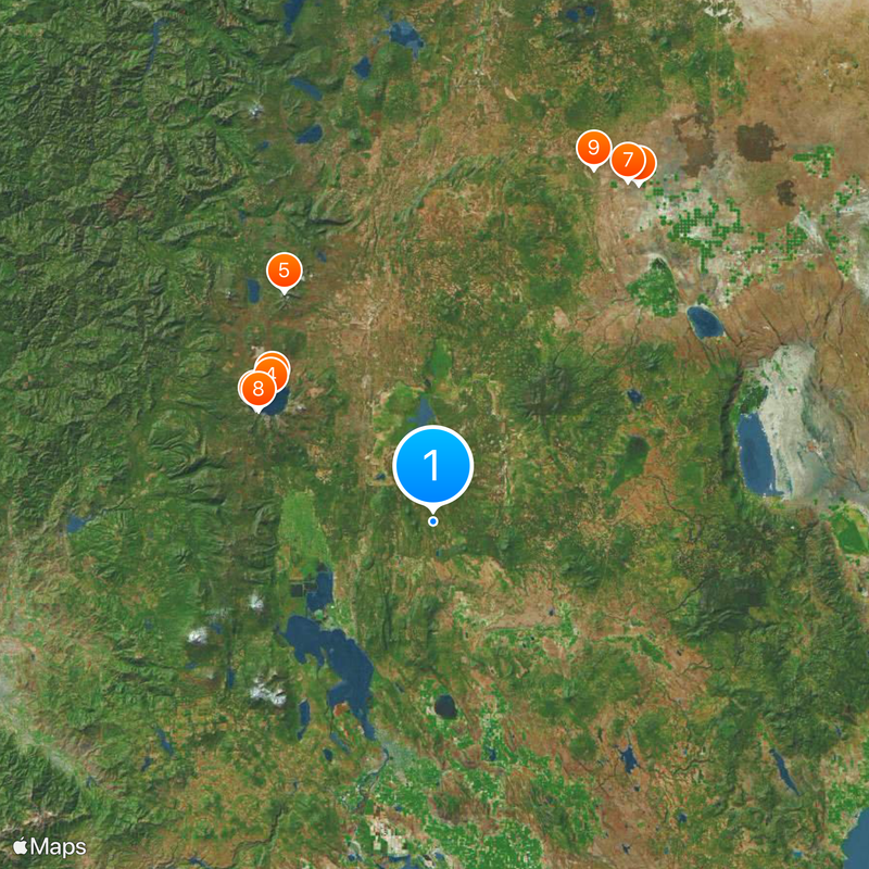 Klamath County Karte