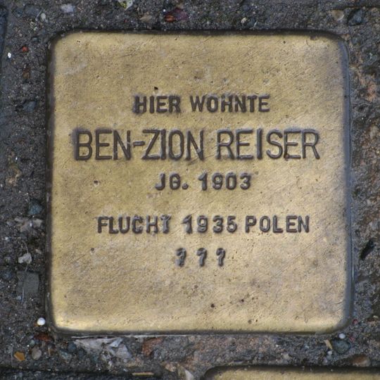 Stolperstein en memoria de Ben-Zion Reiser