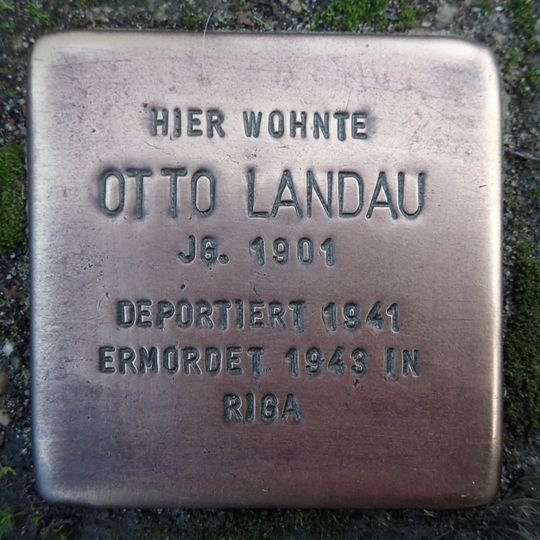 Stolperstein dedicated to Otto Landau