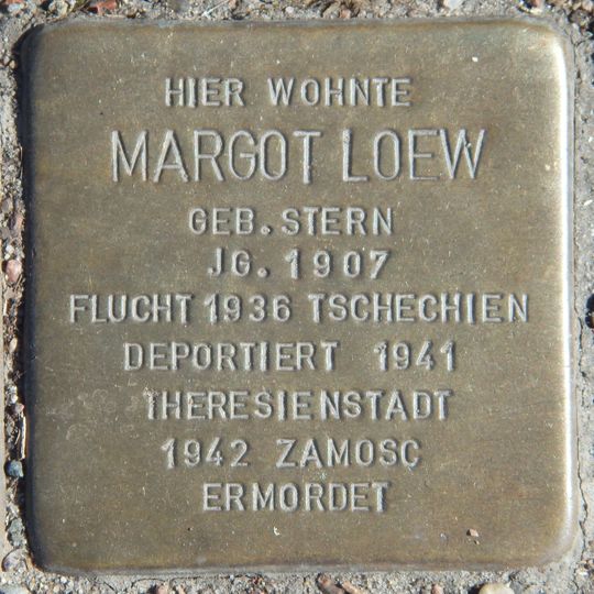 Stolperstein en memoria de Margot Loew