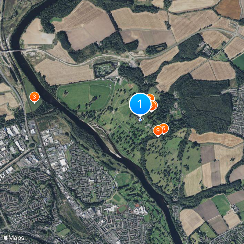 Palácio de Scone Mapa