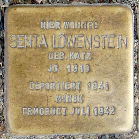 Stolperstein en memoria de Senta Löwenstein