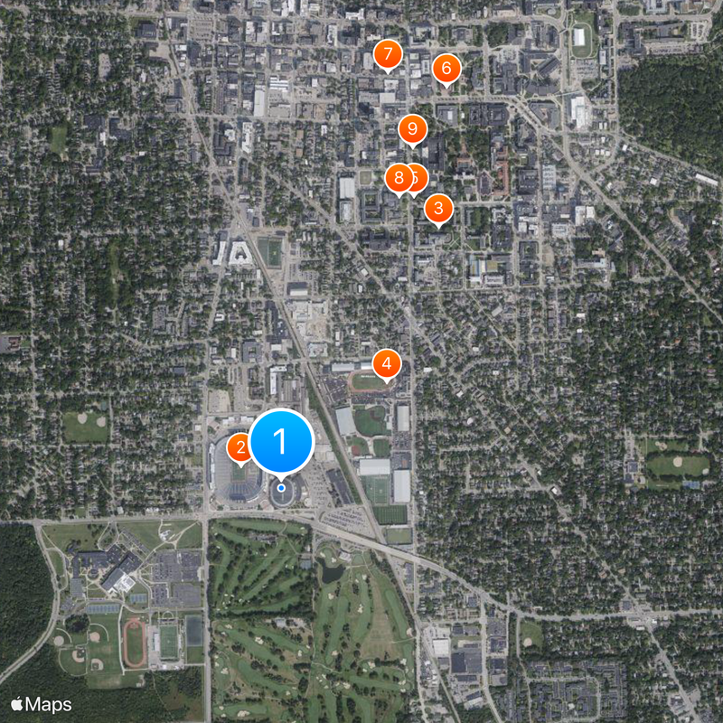 Crisler-Center Karte