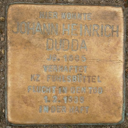Stolperstein für Johann Heinrich Dudda