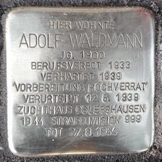 Stolperstein en memoria de Adolf Waldmann