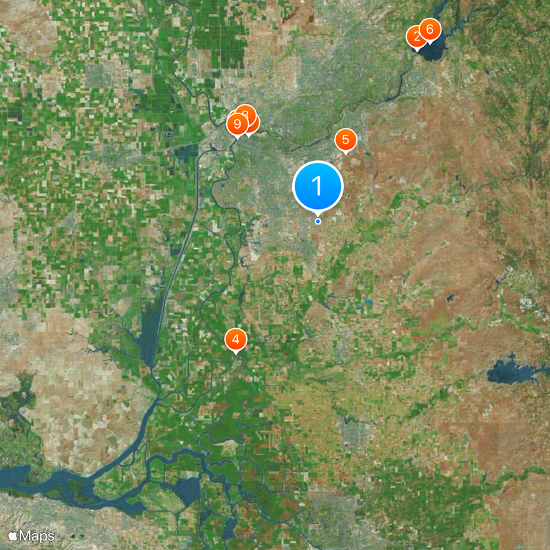 Contea di Sacramento Mappa