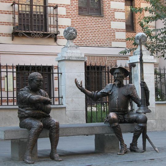 Bench of Don Quijote and Sancho Panza in Alcalá de Henares