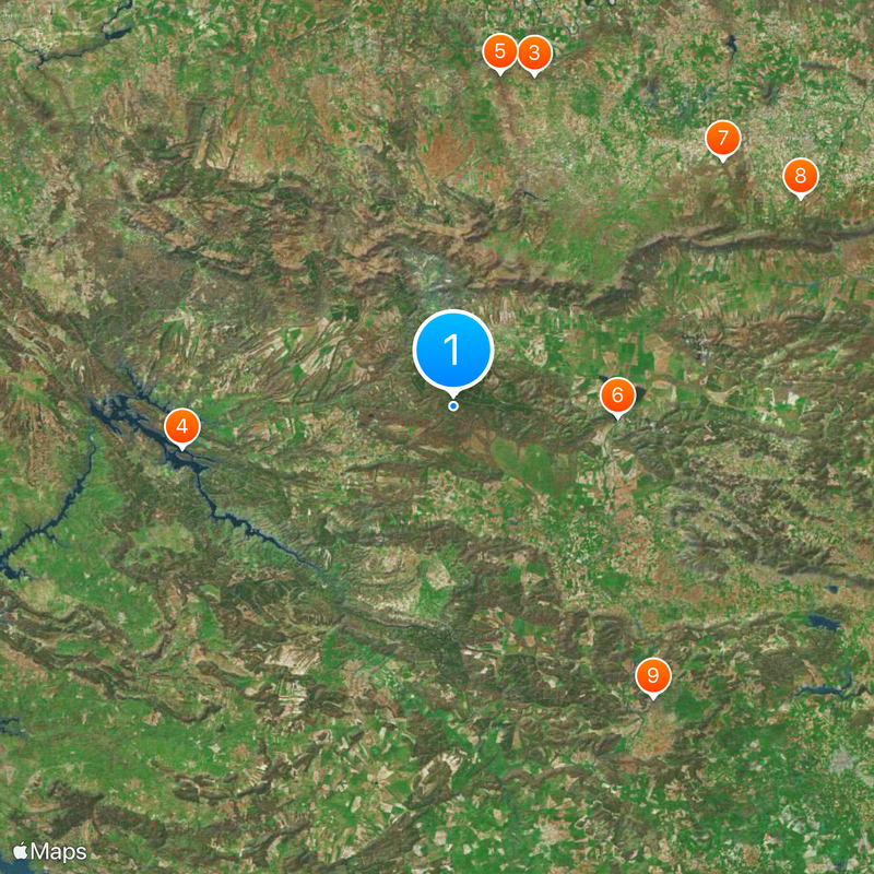 Montes de Toledo Map