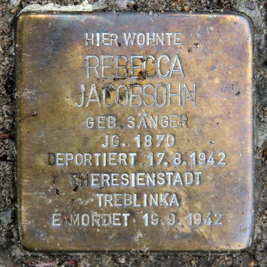 Stolperstein dedicated to Rebecca Jacobsohn