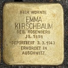 Stolperstein dedicated to Emma Kirschbaum