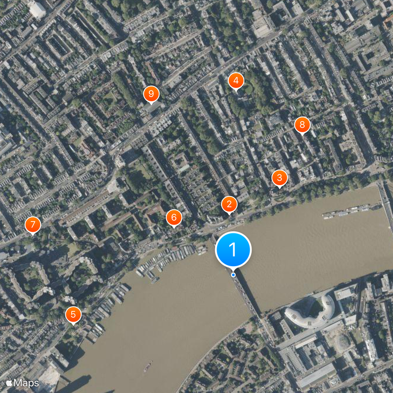 Battersea Bridge Karte