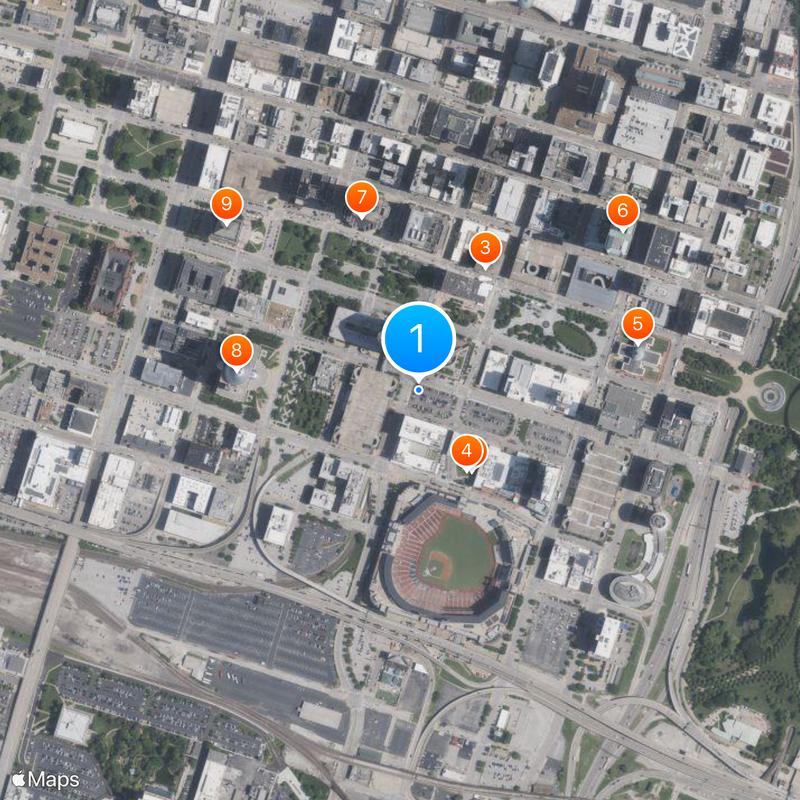 St. Louis Cardinals Hall of Fame Museum Map