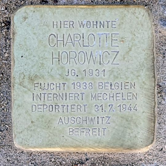 Stolperstein en memoria de Charlotte Horowicz