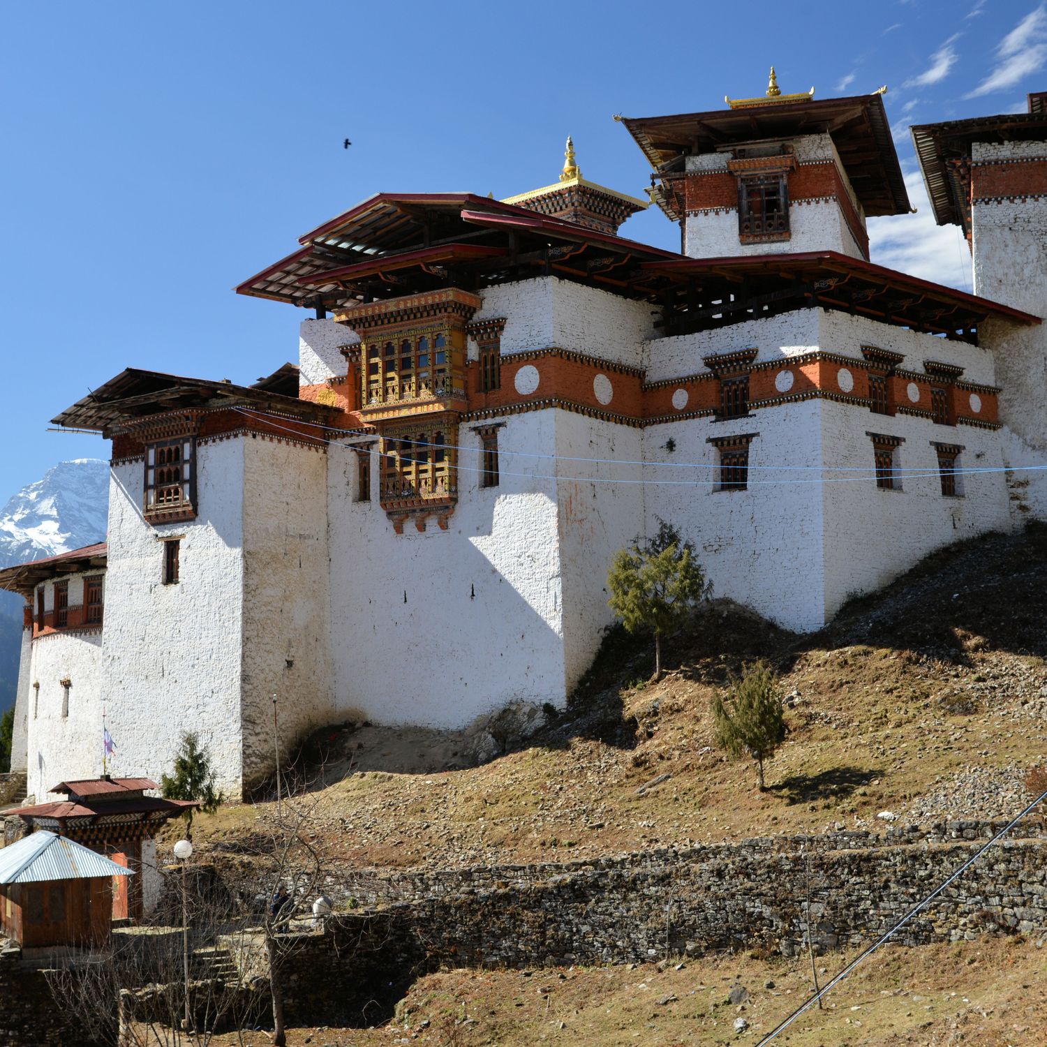 Gasa Dzong, on the trek route to Laya for the Royal Highland Festival