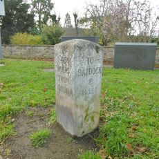 Milestone, Shortmead Street, jct with Ivel Gardens