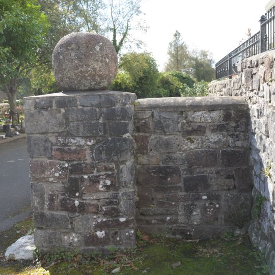 Stone Spheres at Entrance to Pl?s Llandybie
