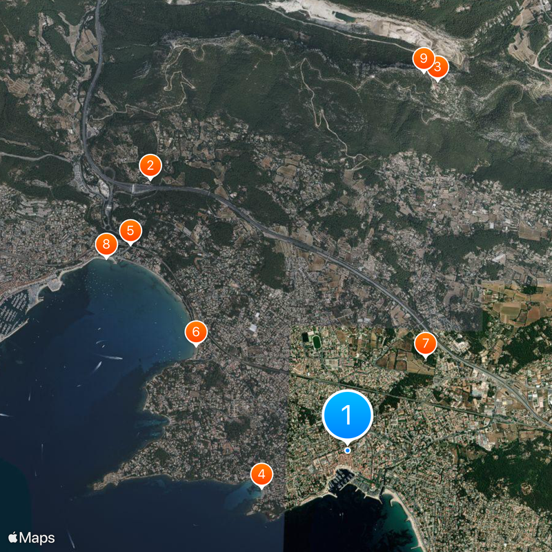 Sanary-sur-Mer Kaart