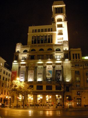 At night