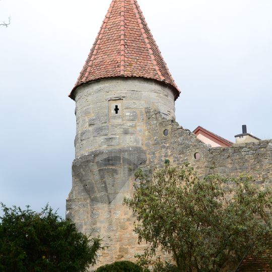 Stadtbefestigung Alte Burg in Rothenburg ob der Tauber