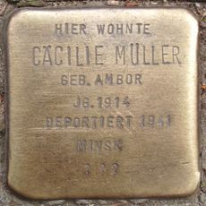 Stolperstein dedicated to Cäcilie Müller