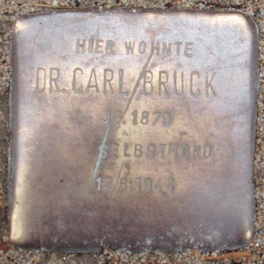 Stolperstein à la mémoire de Carl Bruck