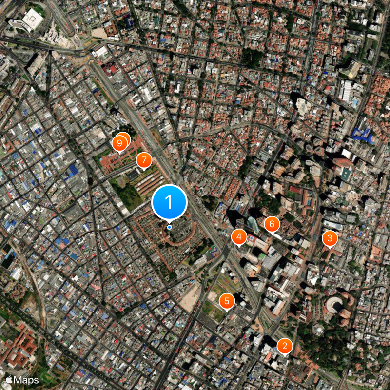 Central Cemetery of Bogotá Map