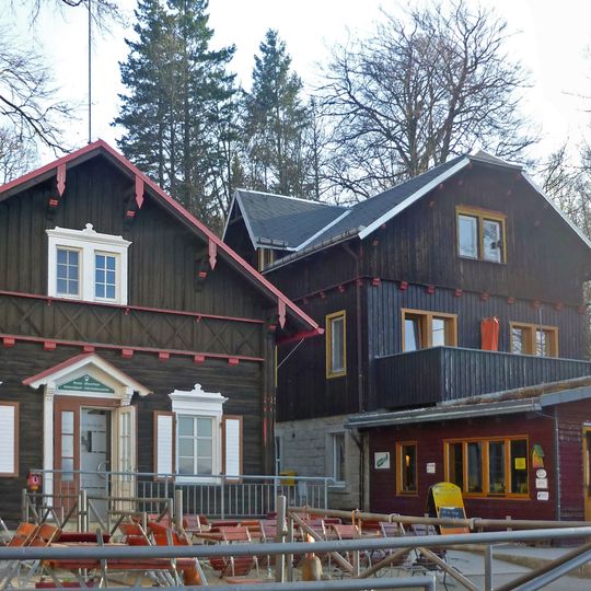 Ausflugslokal , Blockhaus und ehemaliges Logierhaus auf dem Brand Brandstraße 18; 20; 27