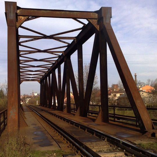 Železniční most přes Morávku ve Starém Městě