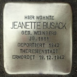 Stolperstein à la mémoire de Jeanette Busack