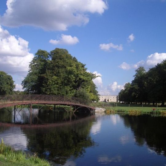 Ornamental Bridge In Syon Park Over Pond Near Entrance Gates